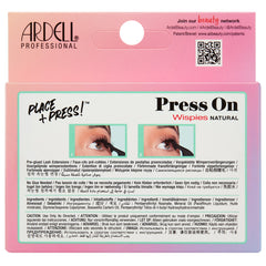 Ardell Press On Pre-Glued Underlash Extensions - Wispies Natural (Back of Packaging)