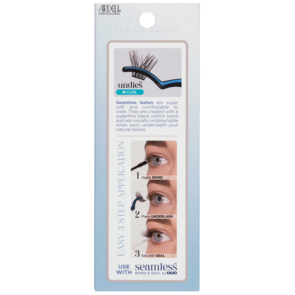Ardell Seamless Underlash Extensions - Faux Mink M Curl (Back of Packaging)