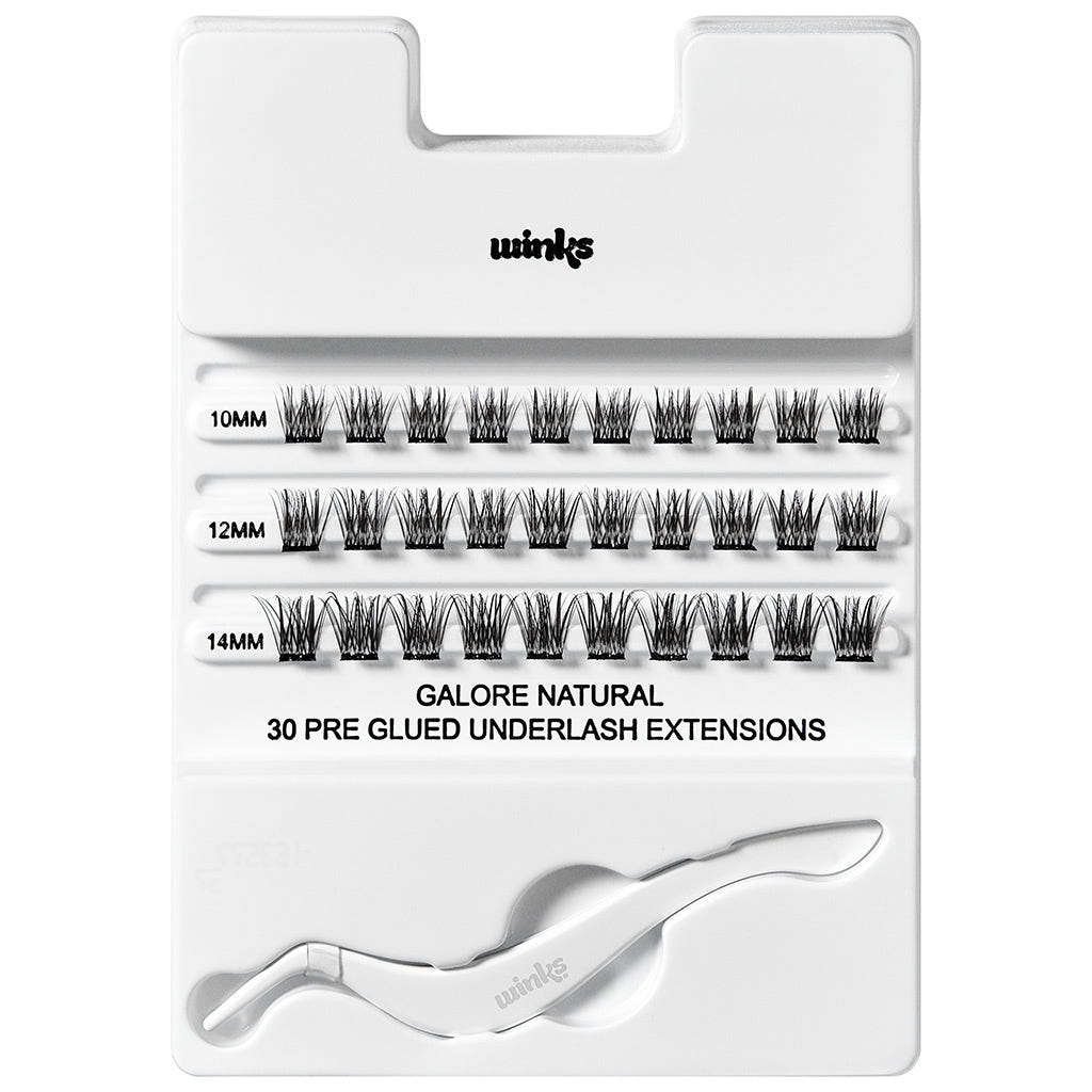 Ardell Winks Press On Pre-Glued Underlash Extensions Kit - Galore Natural (Contents)