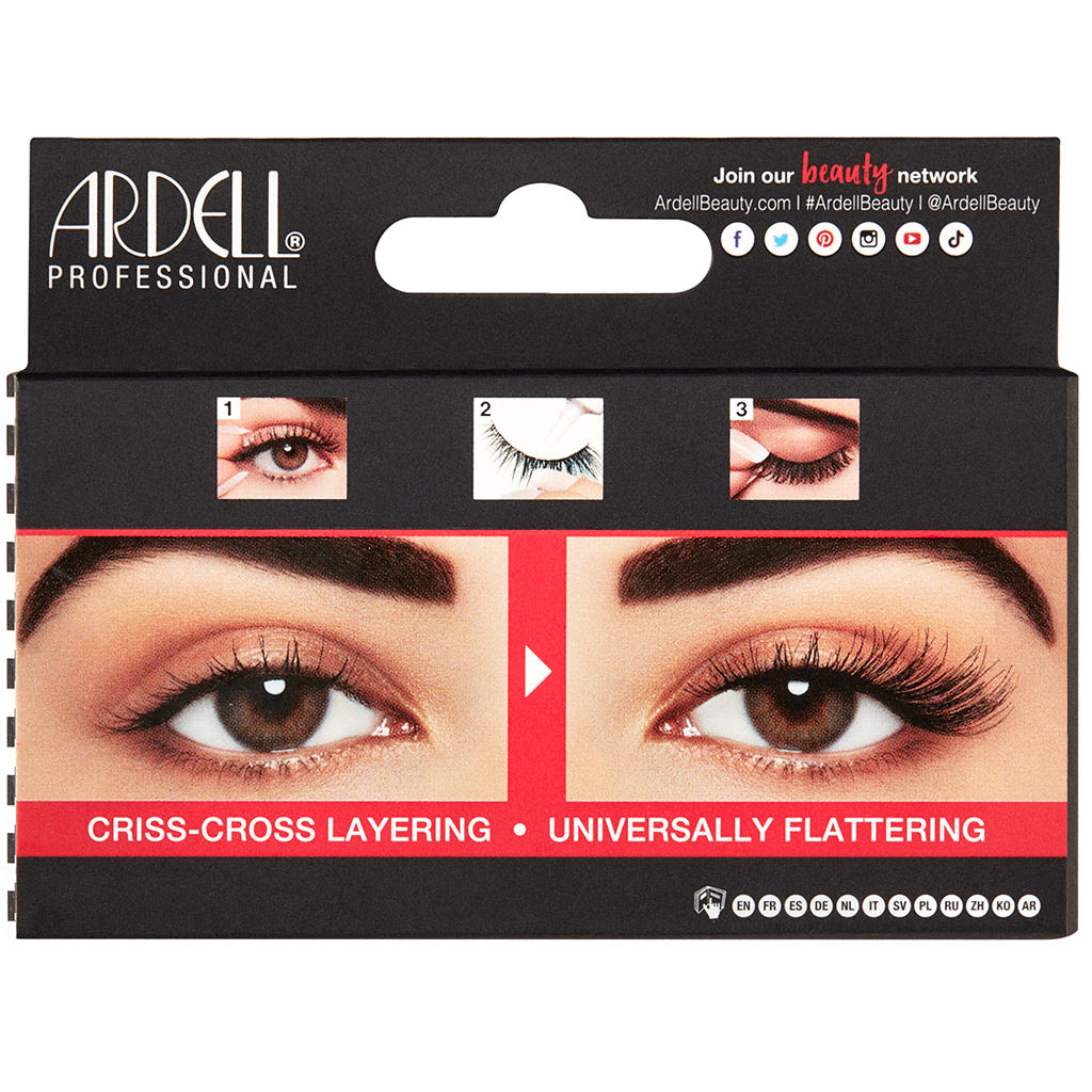 Ardell Wispies 701 Lashes Black (with DUO Glue) - Back of Packaging