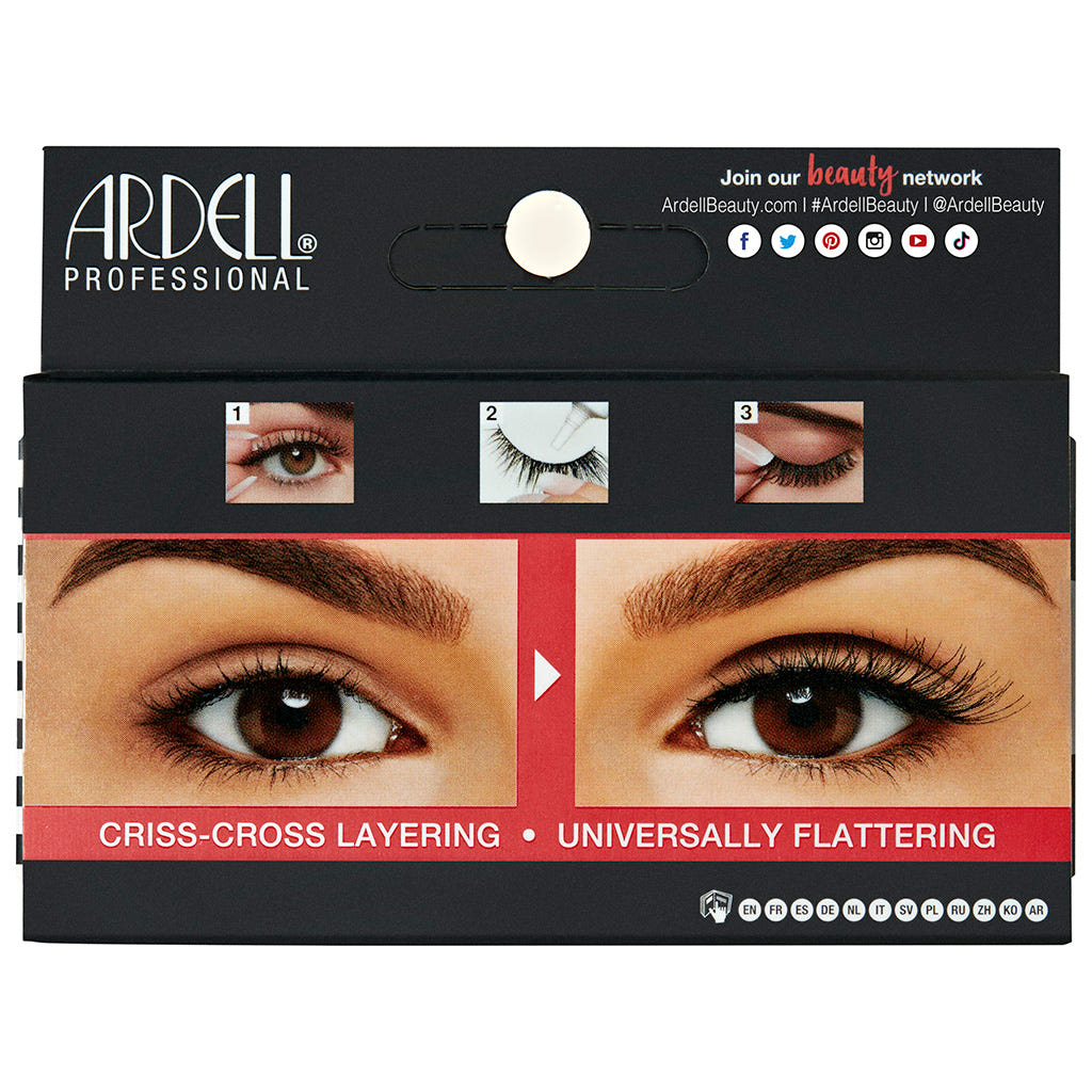 Ardell Wispies Lashes 120 (with DUO Glue) - Back of Packaging