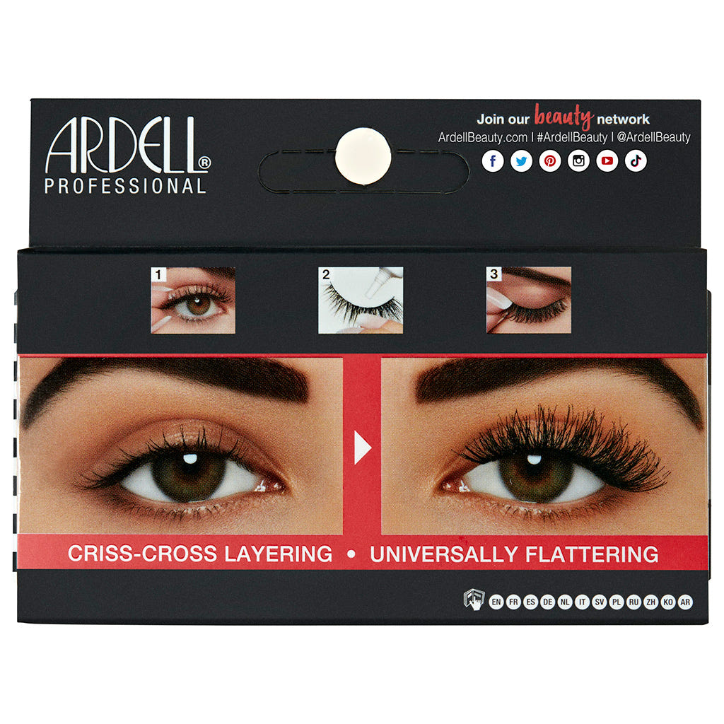 Ardell Double Demi Wispies Lashes (with DUO Glue) - Back of Packaging