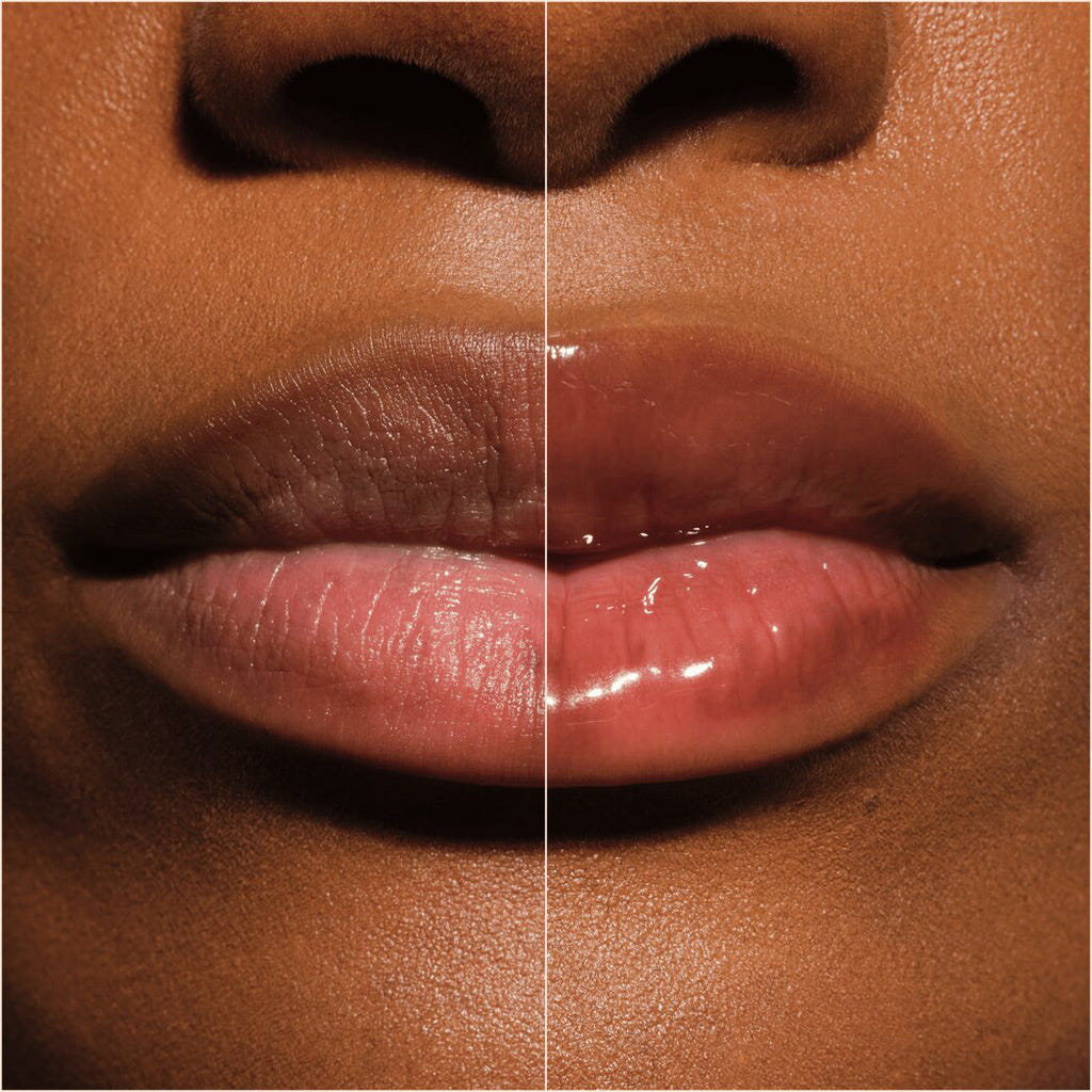 Catrice Cosmetics Butter Drippin' Glossy Lip Balm (10ml) - Model Shot 1 (Before & After) [040 Bisou Bisou]
