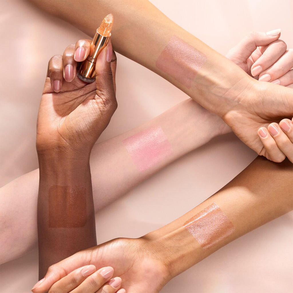 Catrice Cosmetics Glam In Gold Glow Lip Balm 010 In A Gold Rush (3.5g) - Model Arm Swatches