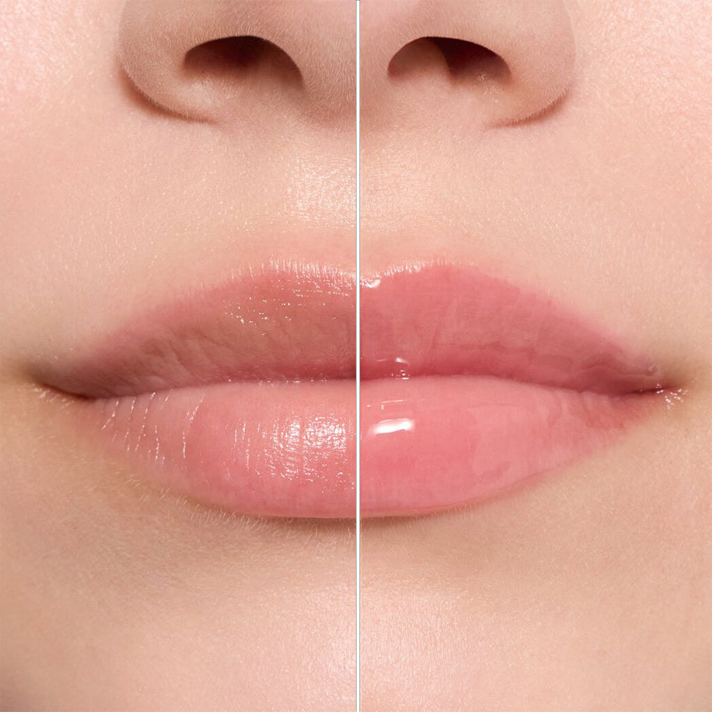 Catrice Cosmetics Glossin' Glow Tinted Lip Oil (4ml) - Model Shot 1 (Before & After) [010 Keep It Juicy]