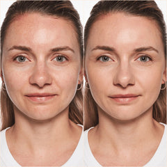 Catrice Cosmetics HD Liquid Coverage Foundation (30ml) - Model Shot 1 (Before & After) [020 Rose Beige]