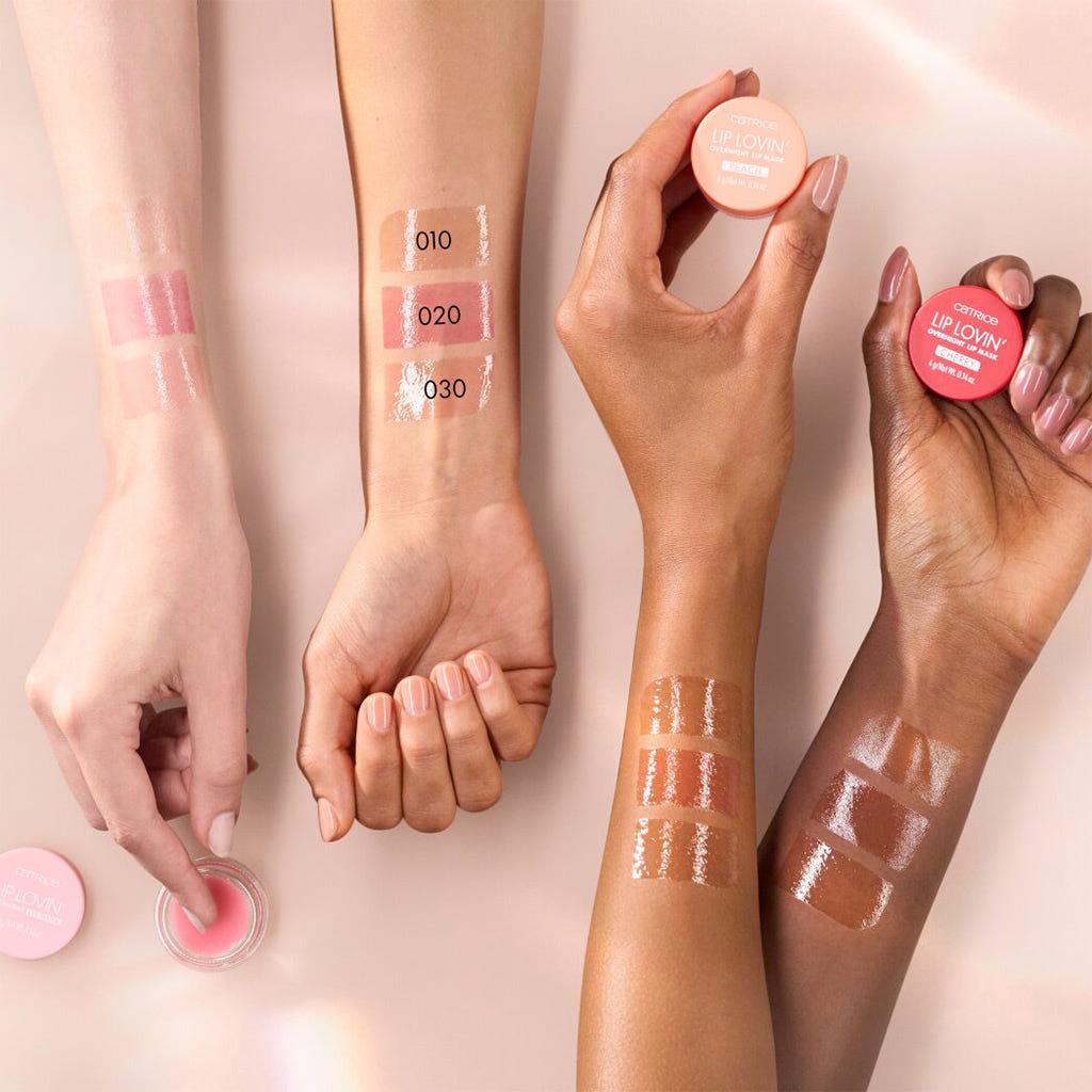 Catrice Cosmetics Lip Lovin' Overnight Lip Mask 030 Feelin' Peachy (4g) - Model Arm Swatches