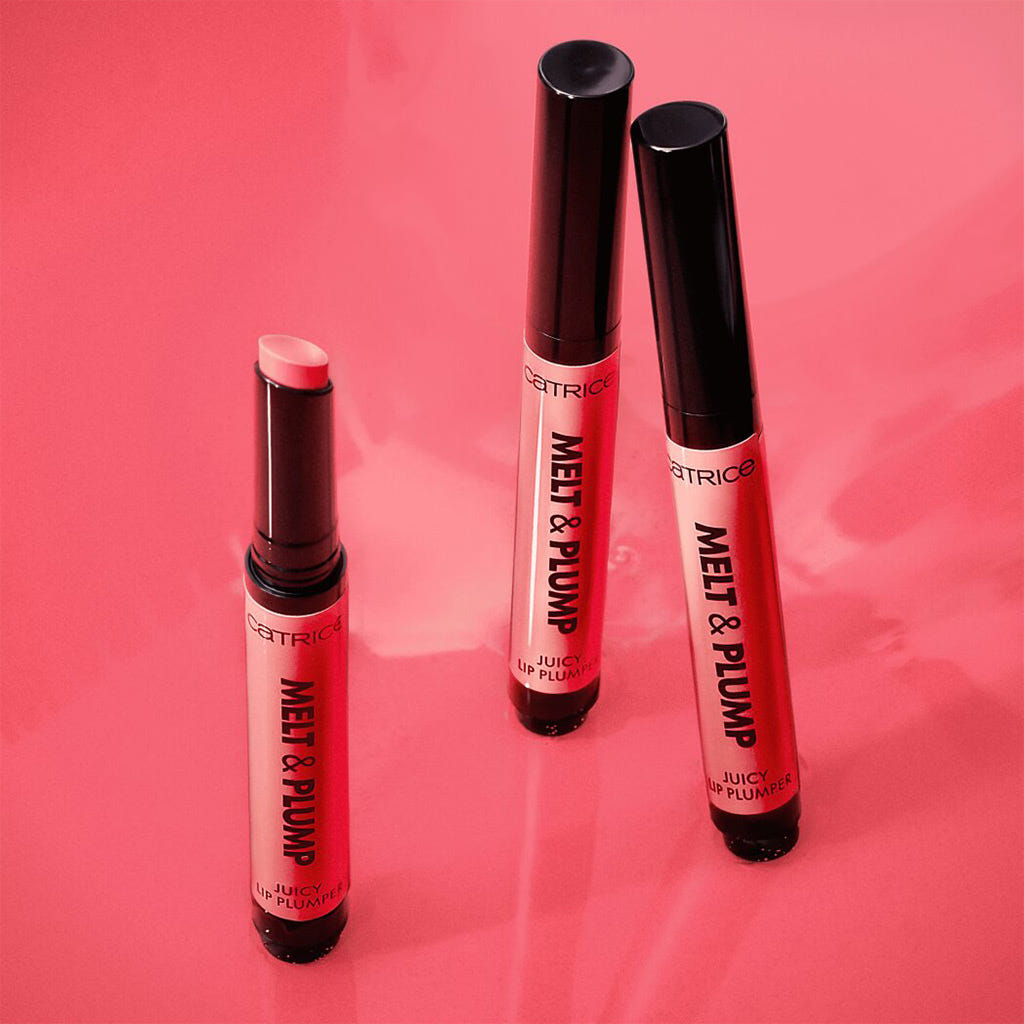 Catrice Cosmetics Melt & Plump Juicy Lip Plumper (1.8g) - Lifestyle Shot [020 Hyp-nude-tized]