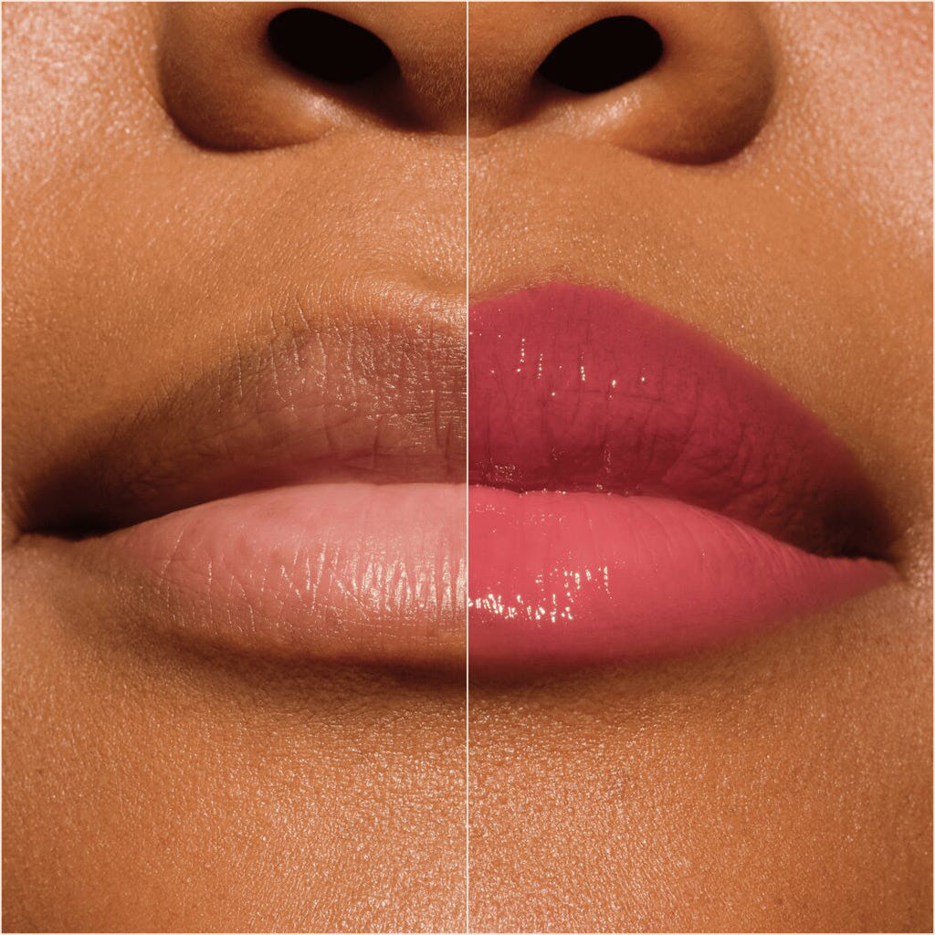 Catrice Cosmetics Melt & Plump Juicy Lip Plumper (1.8g) - Model Shot 1 (Before & After) [040 Call Nine Wine Wine]