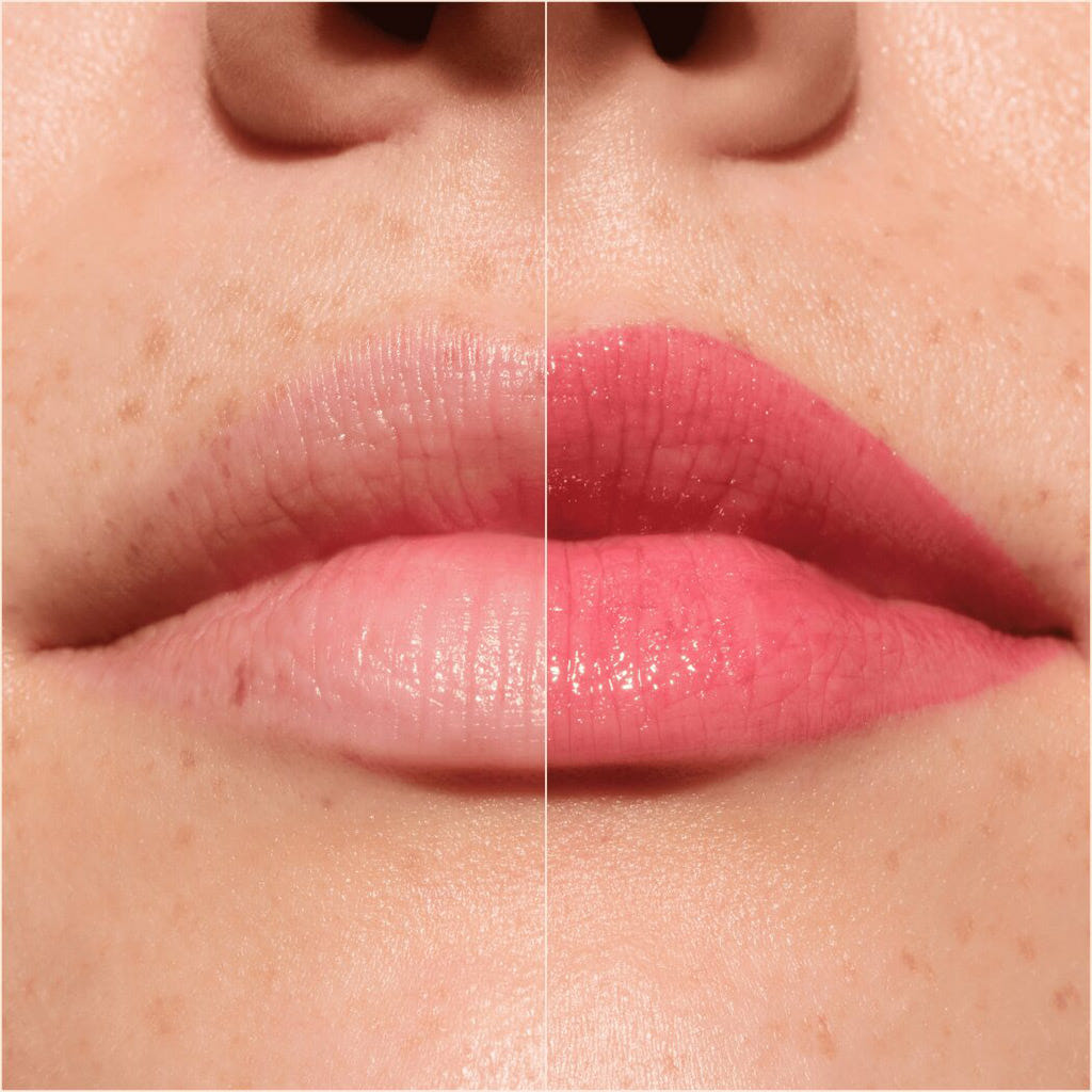 Catrice Cosmetics Melt & Plump Juicy Lip Plumper (1.8g) - Model Shot 1 (Before & After) [050 Tropic Like It's Hot]