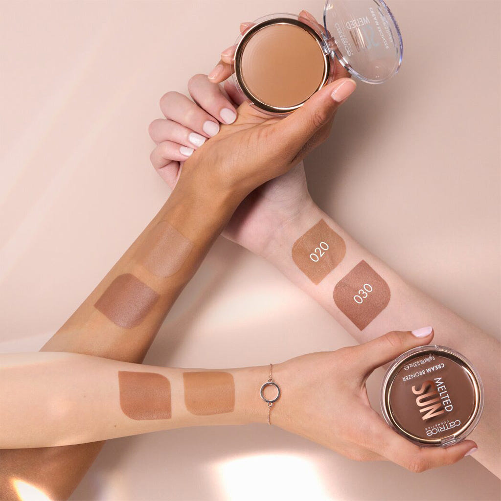 Catrice Cosmetics Melted Sun Cream Bronzer (9g) - Model Arm Shade Swatches 