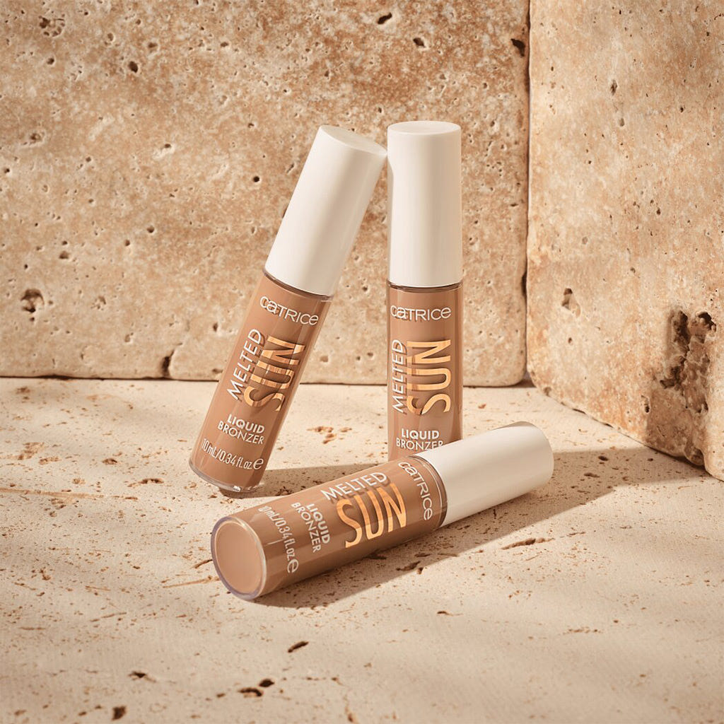 Catrice Cosmetics Melted Sun Liquid Bronzer (10ml) - Lifestyle Shot [005 Tan Lines] 
