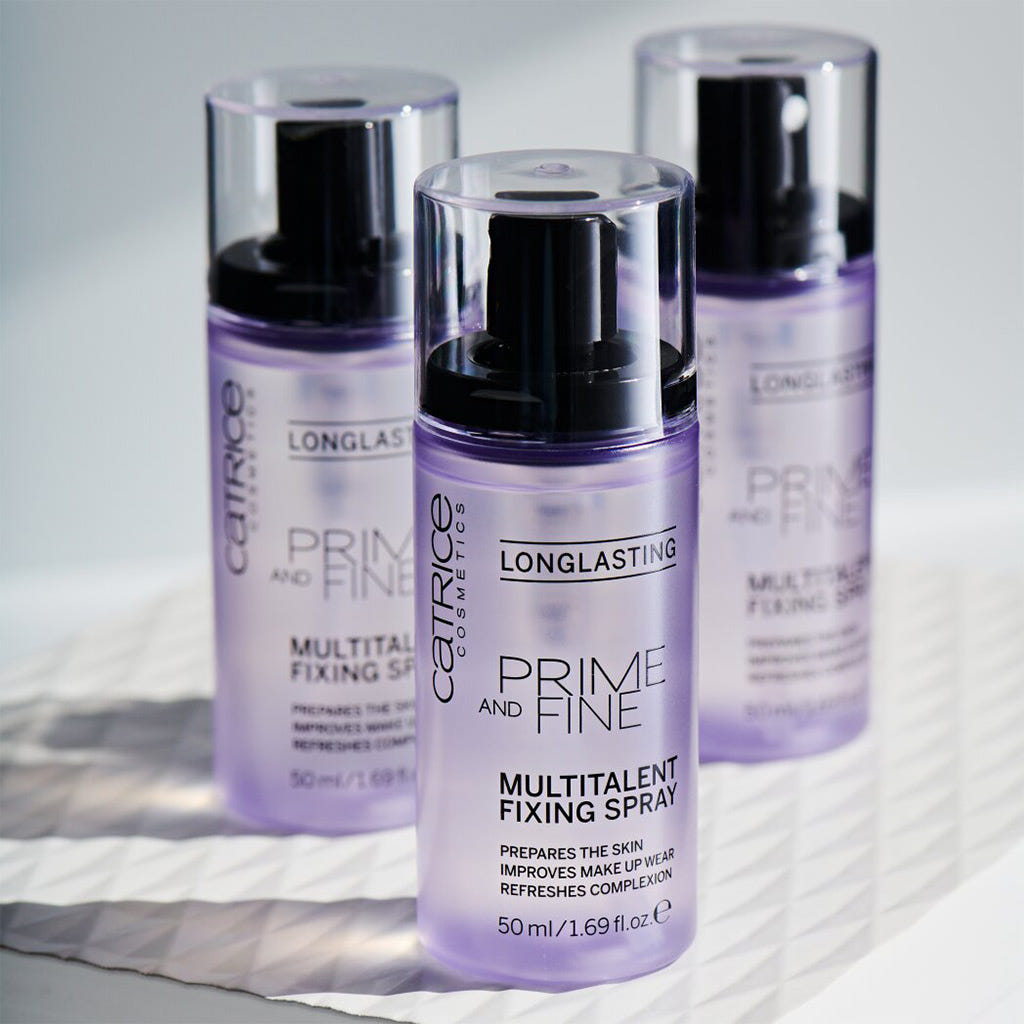 Catrice Cosmetics Prime And Fine Multi-Talent Fixing Spray (50ml) - Lifestyle Shot 