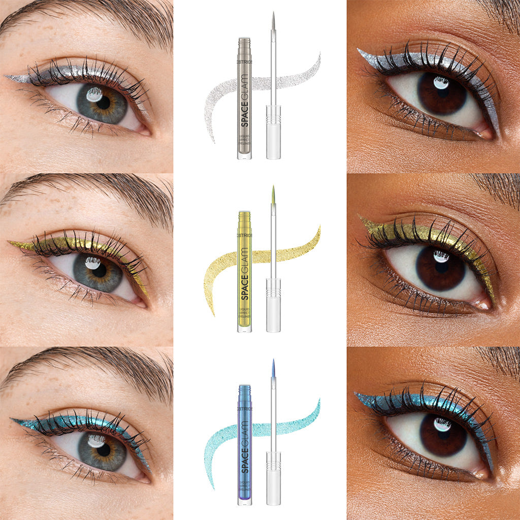 Catrice Cosmetics Space Glam Liquid Effect Eyeliner (1.4ml) - Comparison Model Shots