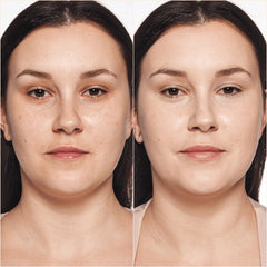 Catrice Cosmetics True Skin Hydrating Foundation (30ml) - Model Shot 1 (Before & After) [002 Neutral Ivory]