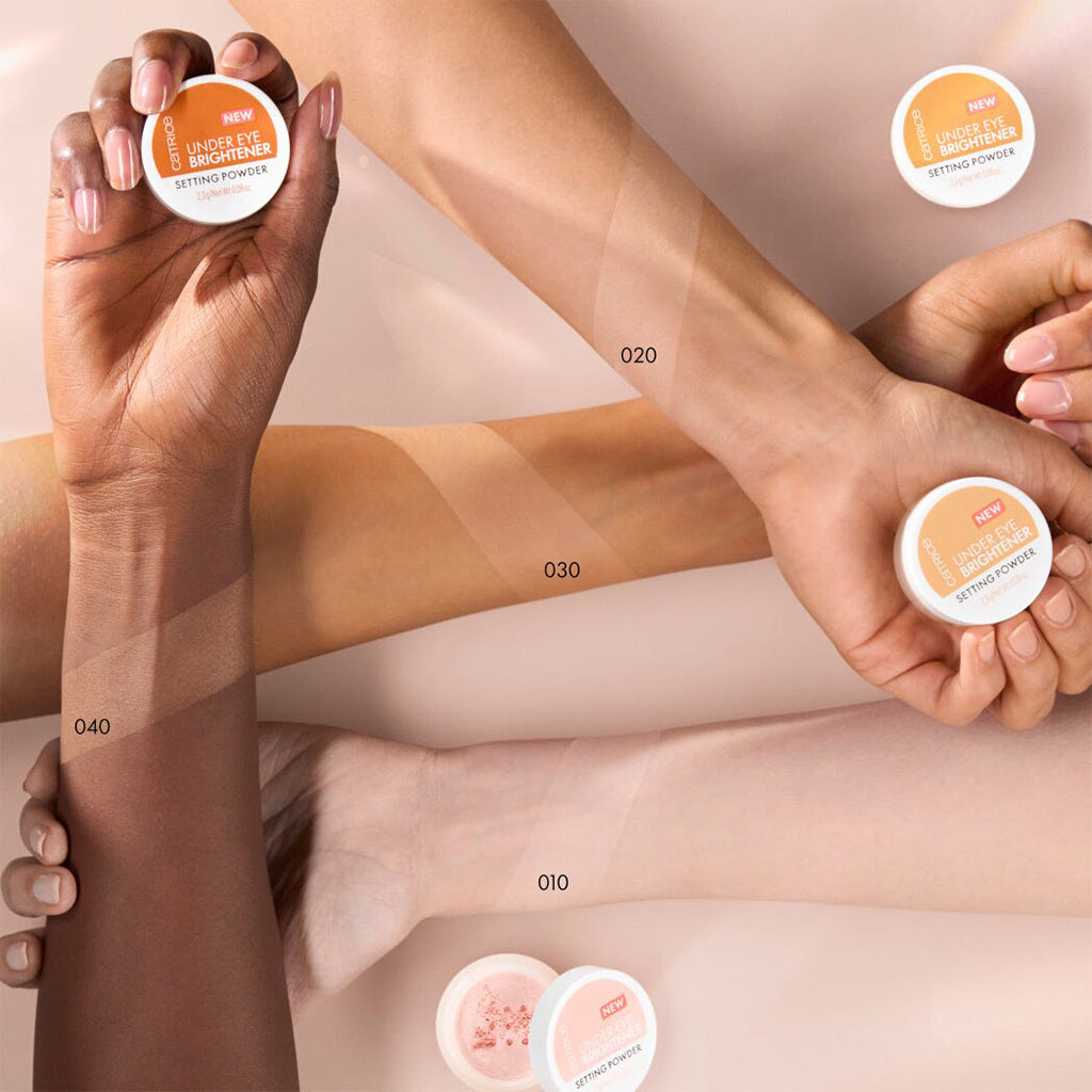 Catrice Cosmetics Under Eye Brightener Setting Powder (2.3g) - Model Arm Colour Swatches 
