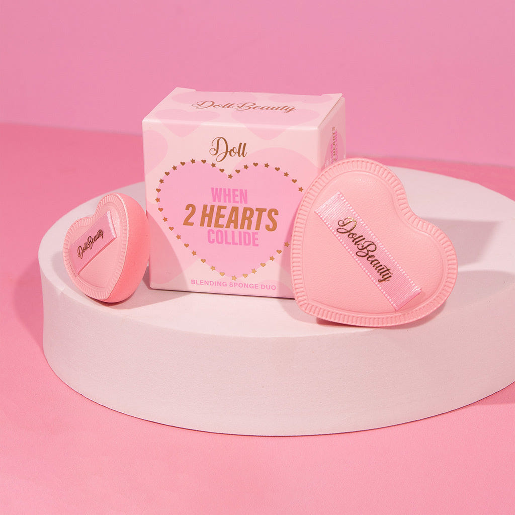Doll Beauty When 2 Hearts Collide Blending Sponge Duo (Lifestyle Shot)