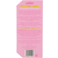 Dose of Lashes Lemme Lash Adhesive Remover (5g) - Back of Packaging