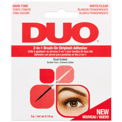 DUO 2 in 1 Brush-on Strip Lash Adhesive White/Clear + Dark Tone (5g)