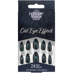 Elegant Touch Cat Eye Effect False Nails Stiletto Medium Length - Eclipse