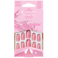 Elegant Touch False Nails Acrylic Colour Infusions - Rose Hibiscus