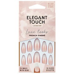 Elegant Touch False Nails Almond Long Length - French 109