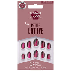 Elegant Touch False Nails Almond Petite - Crimson Sparkle