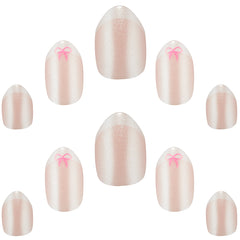 Elegant Touch False Nails Almond Petite - Pink Bows (Loose)