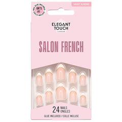 Elegant Touch False Nails Almond Short Length - French 147