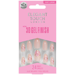 Elegant Touch False Nails Almond Short Length - Gilded Petal