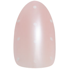 Elegant Touch False Nails Almond Short Length - Glass Polka (Close Up)