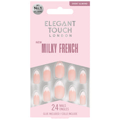 Elegant Touch False Nails Almond Short Length - Milk Bath