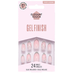 Elegant Touch False Nails Almond Short Length - Platinum Girl