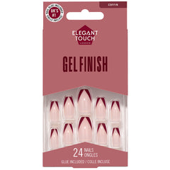 Elegant Touch False Nails Coffin Medium Length - Heated