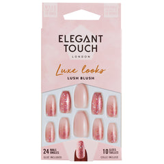 Elegant Touch False Nails Coffin Medium Length - Lush Blush