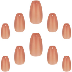 Elegant Touch False Nails Coffin Medium Length - Rosewood Blush (Nails - Loose)