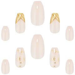 Elegant Touch False Nails Coffin Medium Length - Starstruck (Loose)