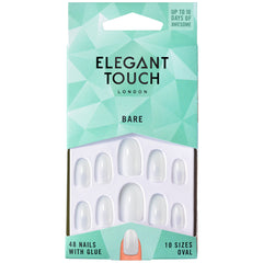 Elegant Touch False Nails Oval Medium Length - Bare
