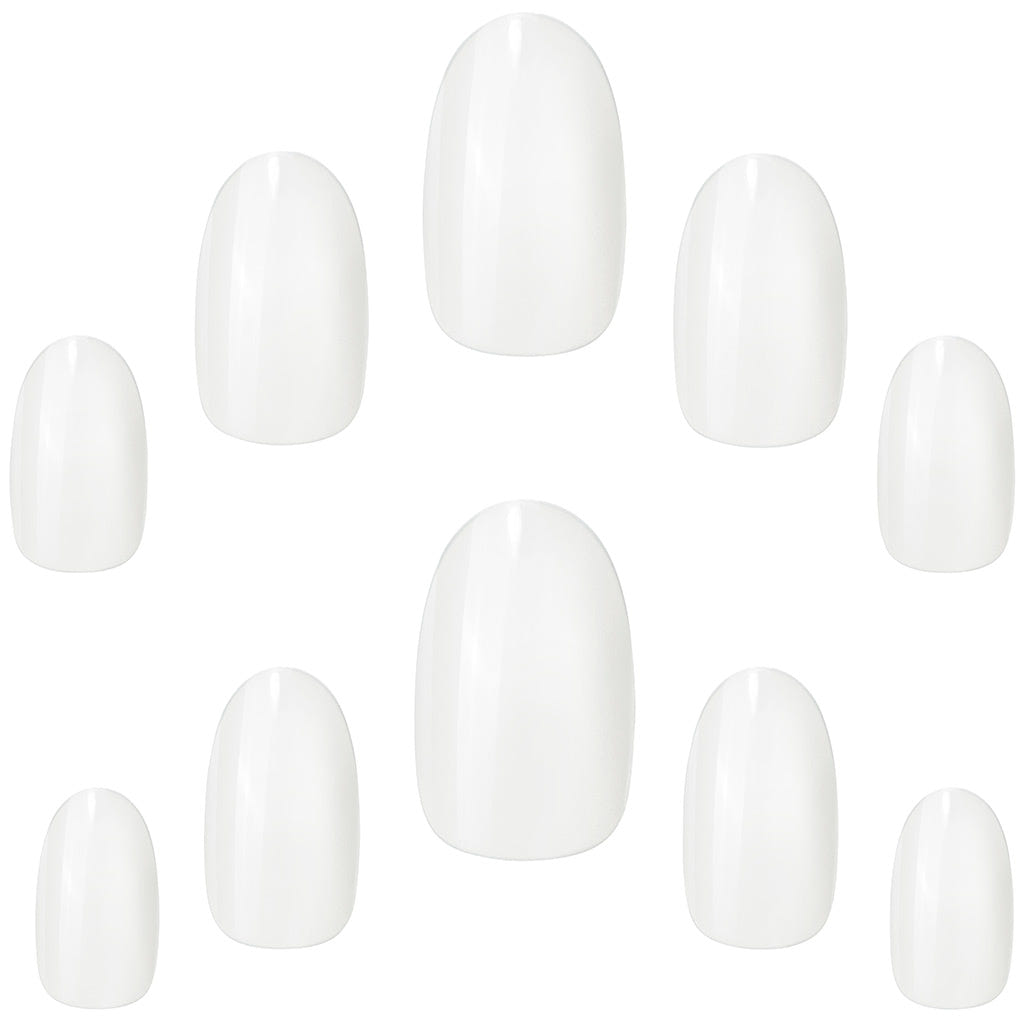 Elegant Touch False Nails Oval Medium Length - Bare (Loose)
