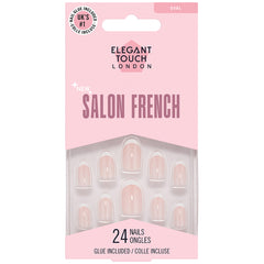 Elegant Touch False Nails Oval Medium Length - French 174