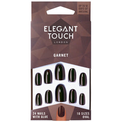 Elegant Touch False Nails Oval Medium Length - Garnet