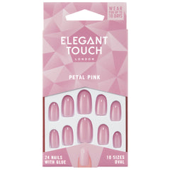 Elegant Touch False Nails Oval Medium Length - Petal Pink