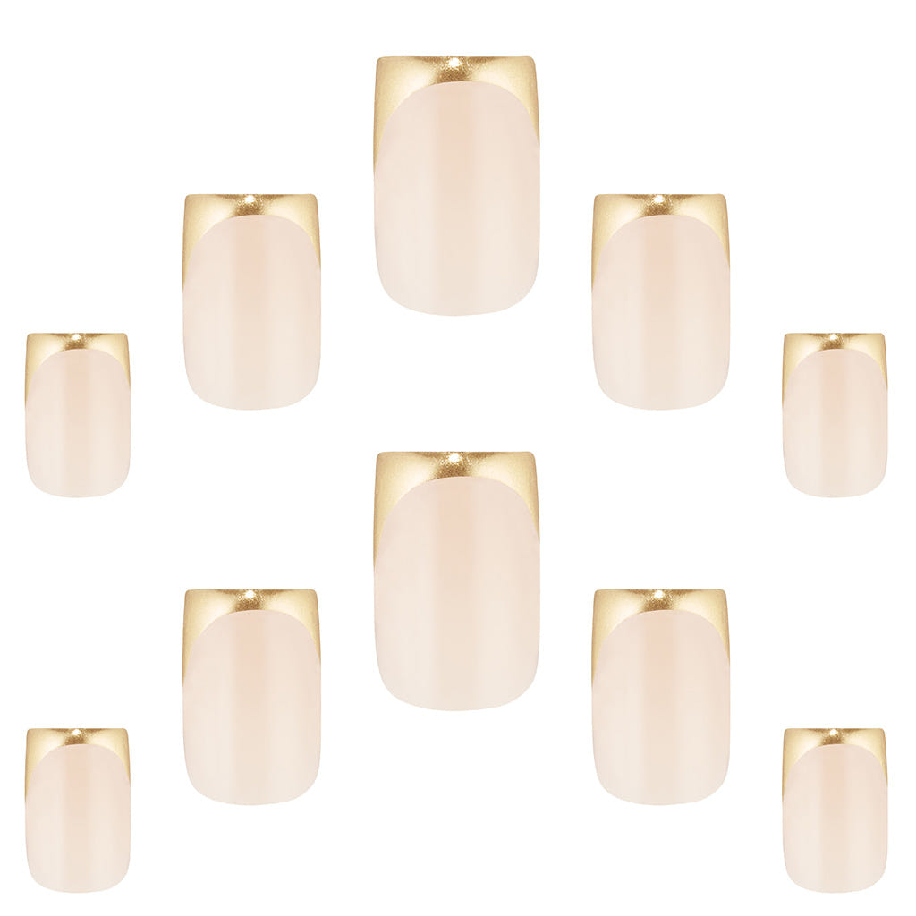Elegant Touch False Nails Sharp Square Medium Length - French 186 (Loose)