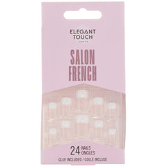 Elegant Touch False Nails Square Medium Length - French 104