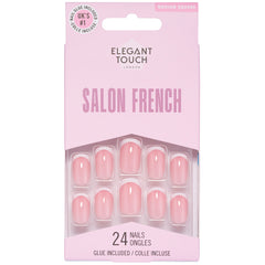 Elegant Touch False Nails Square Medium Length - French 160