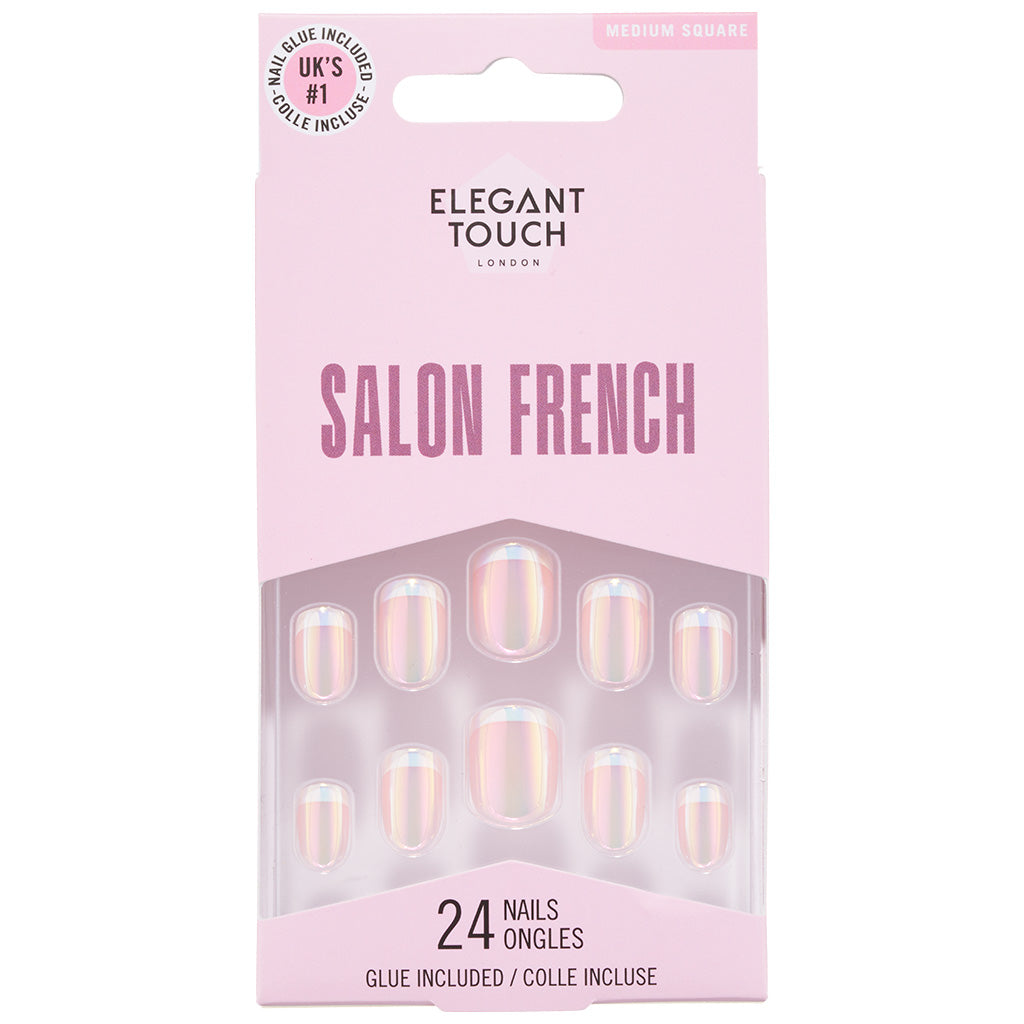Elegant Touch False Nails Square Medium Length - French 170