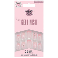 Elegant Touch False Nails Square Medium Length - Pretty in Pink