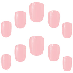 Elegant Touch False Nails Square Short Length - Ballerina Pink (Nails - Loose)