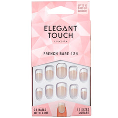 Elegant Touch False Nails Square Short Length - French Bare 124