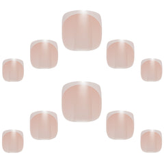 Elegant Touch False Nails Square Toenail - French Pedi No. 1 (Loose)